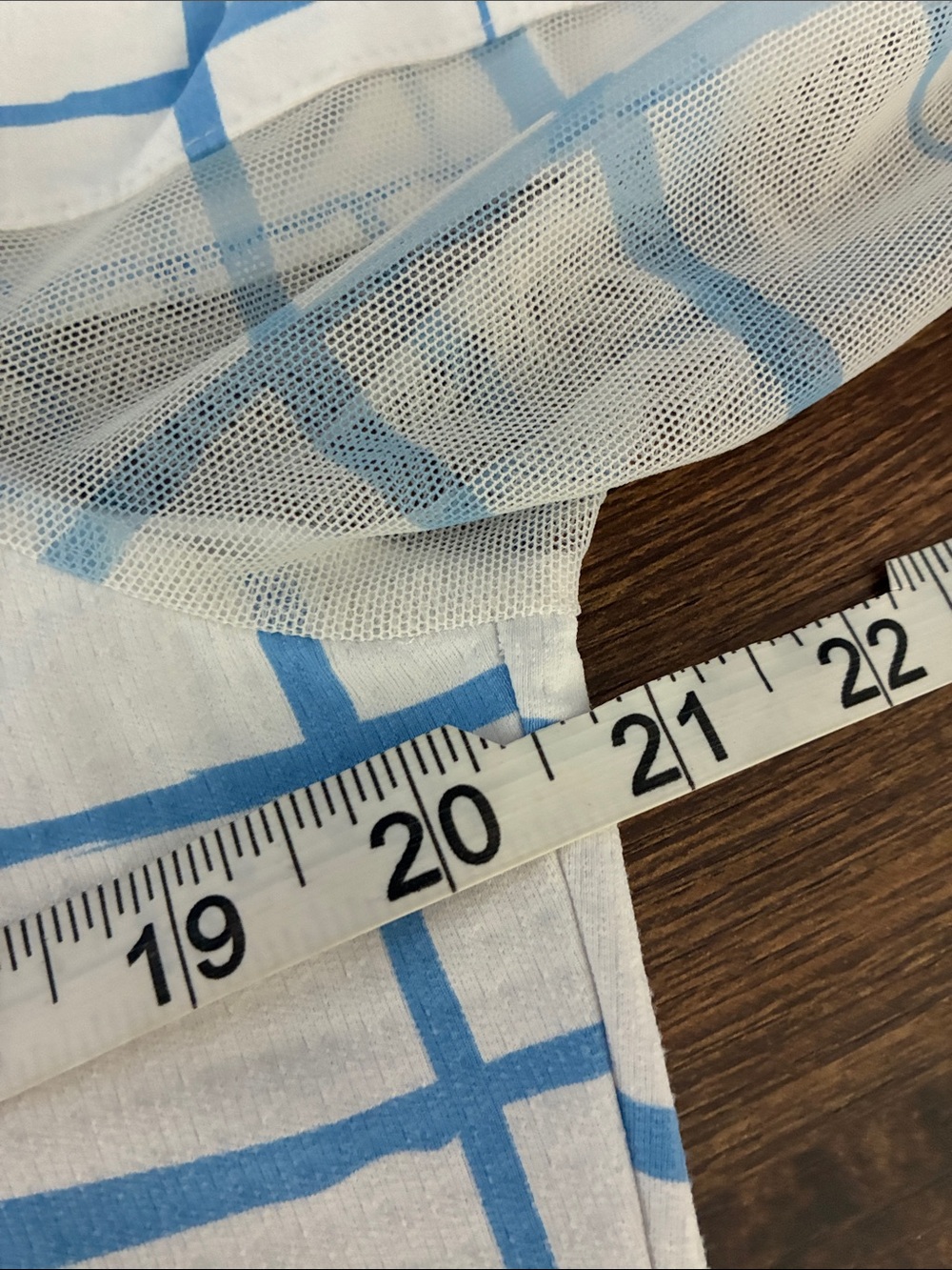 IBKUL Blue Grid Quarter-Zip Top - Picture 6 of 6